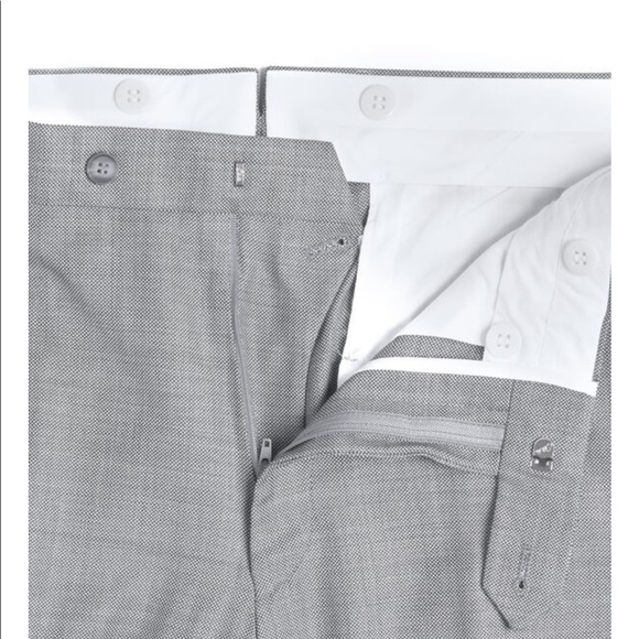 Paul Stuart Gray 100% wool birdseye suit - Picture 4 of 8